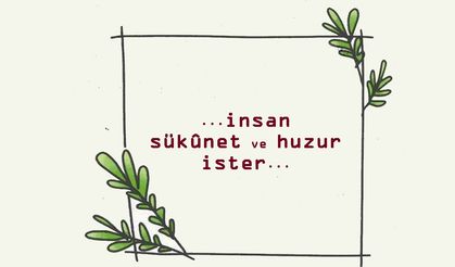 İnsan Sükûnet ve Huzur İster