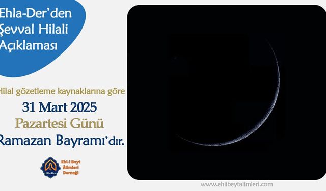 Ehla-Der'den Ramazan Bayramı Açıklaması