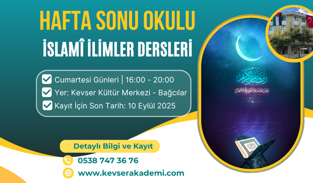 Kevser Akademi Hafta Sonu Okulu Kayıtları Başladı