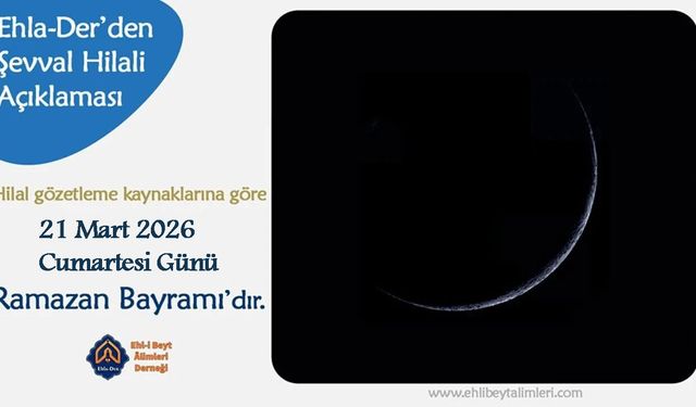 Ehlader'den Ramazan Bayramı Açıklaması