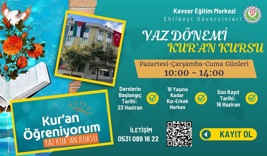 Yaz Dönemi Kuran Kursu Kayıtları