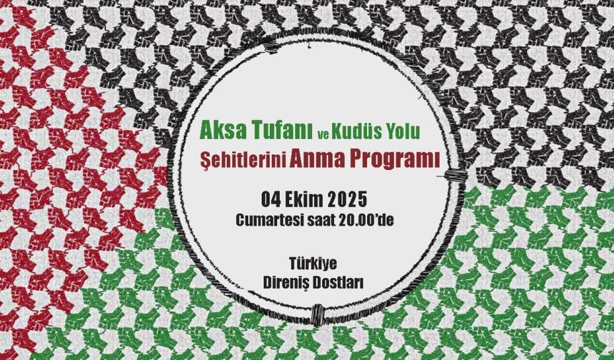 Aksa Tufanı ve Kudüs Yolu Şehitlerini Anma Programı